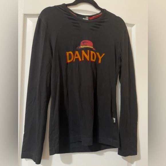 Moschino Other - Love Moschino Dandy Hat Print Black Long Sleeve Graphic ShirtMen's Size Medium